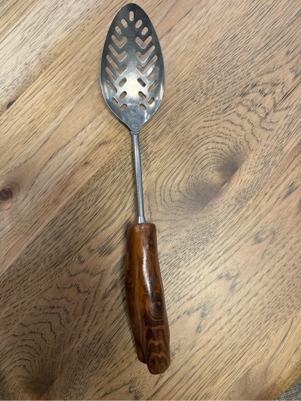 Ekco Eterna Handcrafted Wood-Handled Slotted Serving Spoon